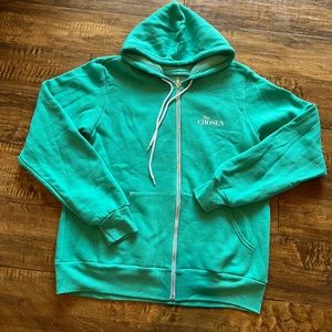 The Chosen zip up hoodie teal